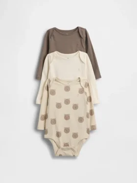 Body de algodón orgánico «Baby First Favorites» (paquete de 3)
