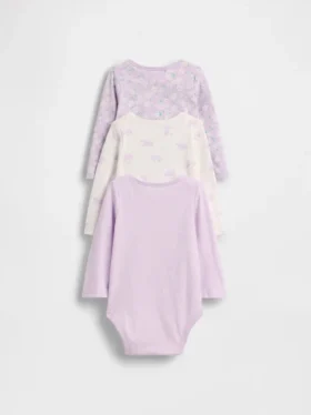 Body de algodón orgánico «Baby First Favorites» (paquete de 3)