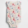 Body de algodón orgánico con mangas onduladas de la colección «Baby First Favorites»