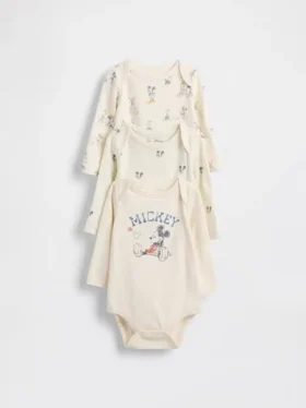 Body de algodón orgánico GAP × Disney Baby (paquete de 3)