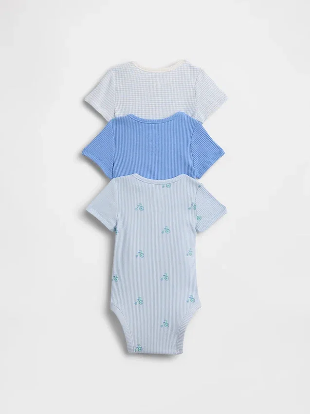 Body de canalé fino «Baby First Favorites» (paquete de 3)
