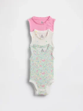 Body sin mangas con volantes Tinyrib de Baby First Favorites (paquete de 3)