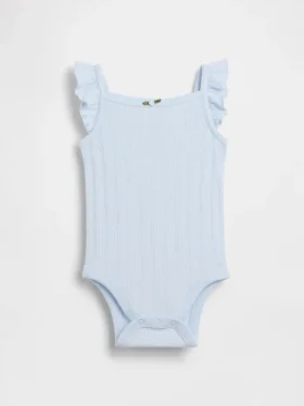 Body sin mangas de punto pointelle acanalado para bebé