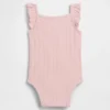 Body sin mangas de punto pointelle acanalado para bebé