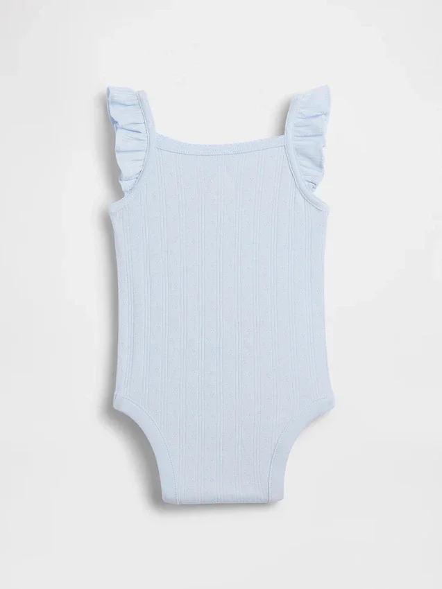 Body sin mangas de punto pointelle acanalado para bebé