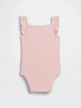 Body sin mangas de punto pointelle acanalado para bebé