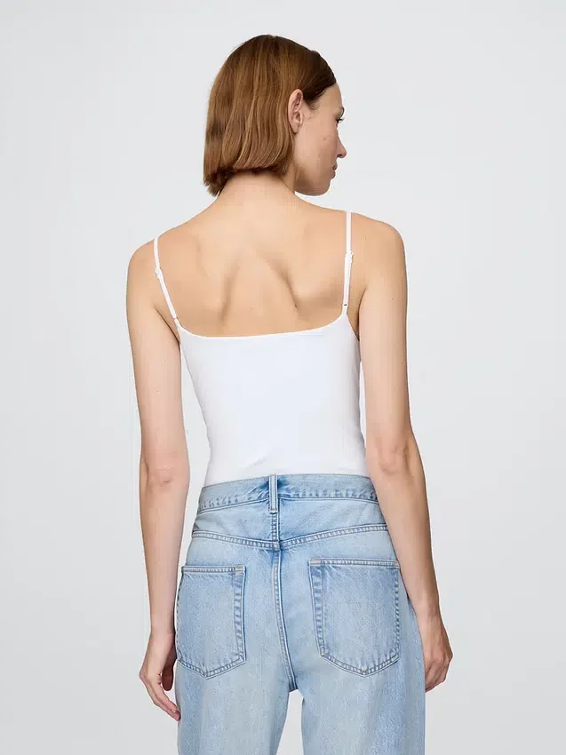 Body tipo camisola con tanga de tejido de punto tupido