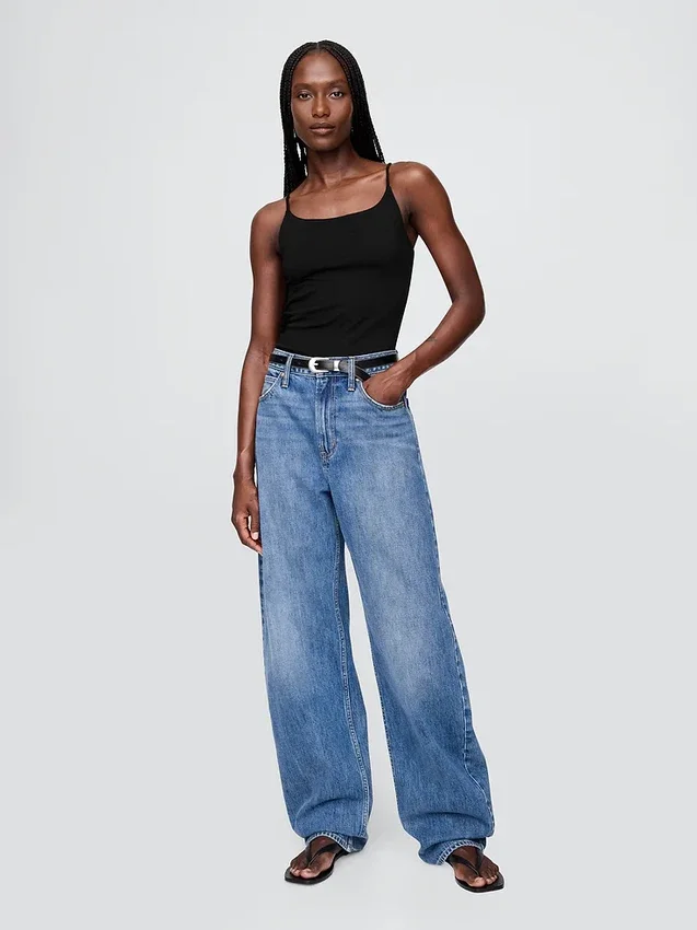 Body tipo camisola con tanga de tejido de punto tupido