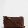 Bolso tipo barril de gamuza vegana