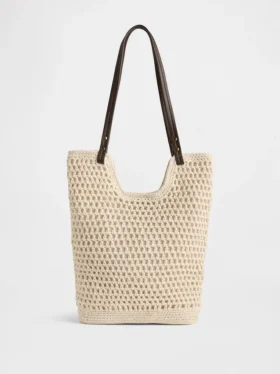 Bolso tipo tote de crochet