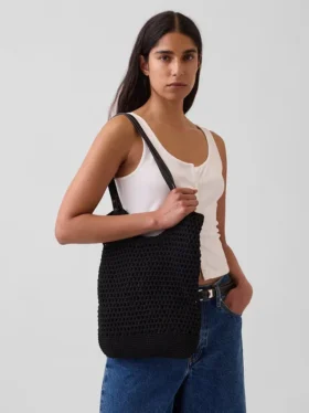 Bolso tipo tote de crochet