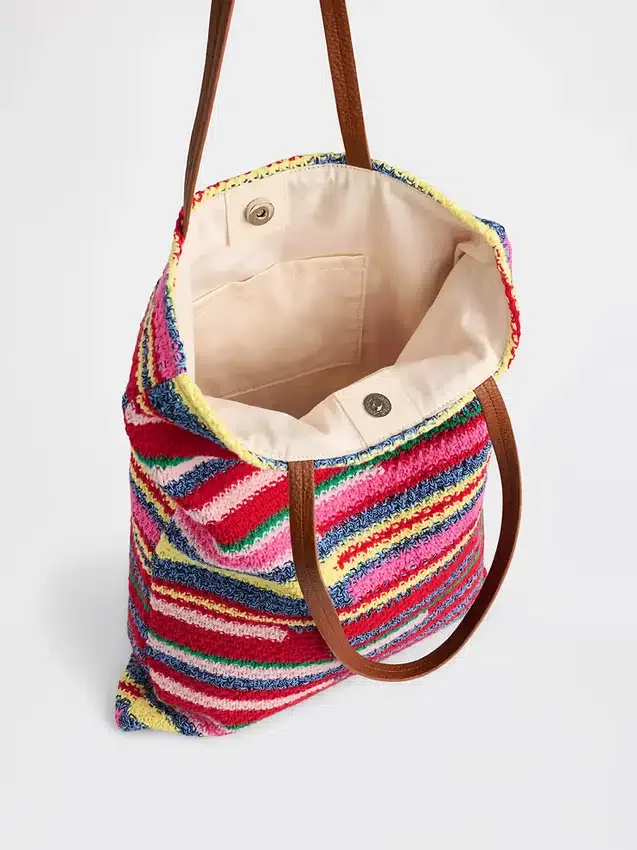Bolso tipo tote de crochet
