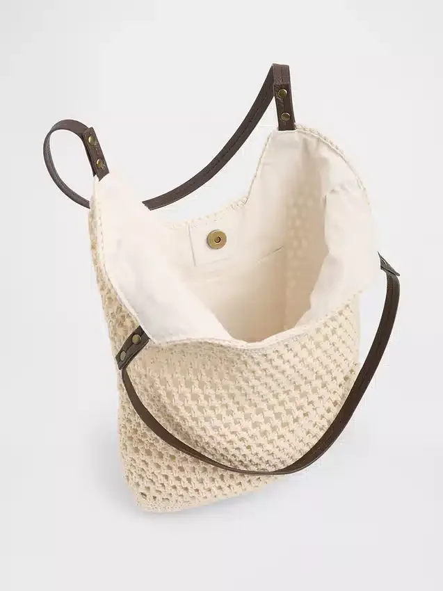 Bolso tipo tote de crochet