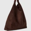 Bolso tote holgado de gamuza vegana