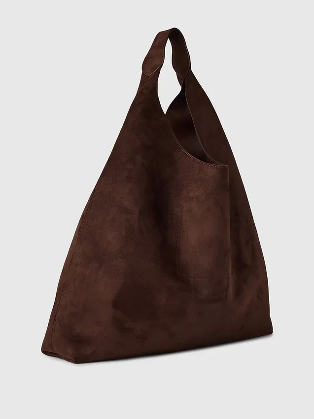 Bolso tote holgado de gamuza vegana