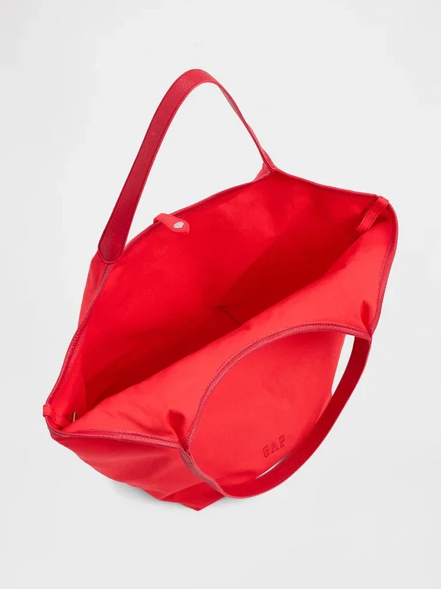 Bolso tote holgado de lona