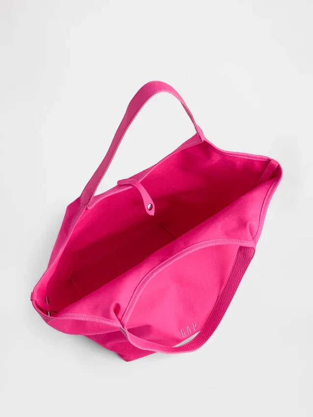 Bolso tote holgado de lona