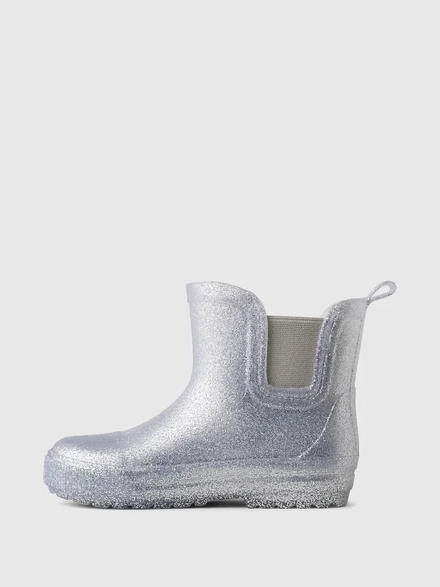 Botas de lluvia con purpurina para bebés y niños