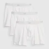Boxers de algodón orgánico elástico de 5" (paquete de 3)