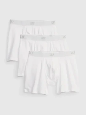 Boxers de algodón orgánico elástico de 5" (paquete de 3)