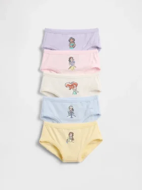 Braguitas de algodón orgánico elástico para niños pequeños de GAP × Disney (paquete de 5)