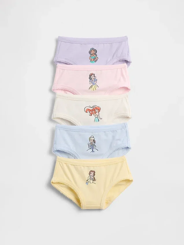 Braguitas de algodón orgánico elástico para niños pequeños de GAP × Disney (paquete de 5)