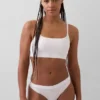 Bralette con logotipo de algodón orgánico elástico