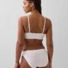 Bralette con logotipo de algodón orgánico elástico