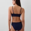 Bralette con logotipo de algodón orgánico elástico