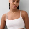 Bralette con logotipo de algodón orgánico elástico