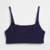 Bralette con logotipo de algodón orgánico elástico
