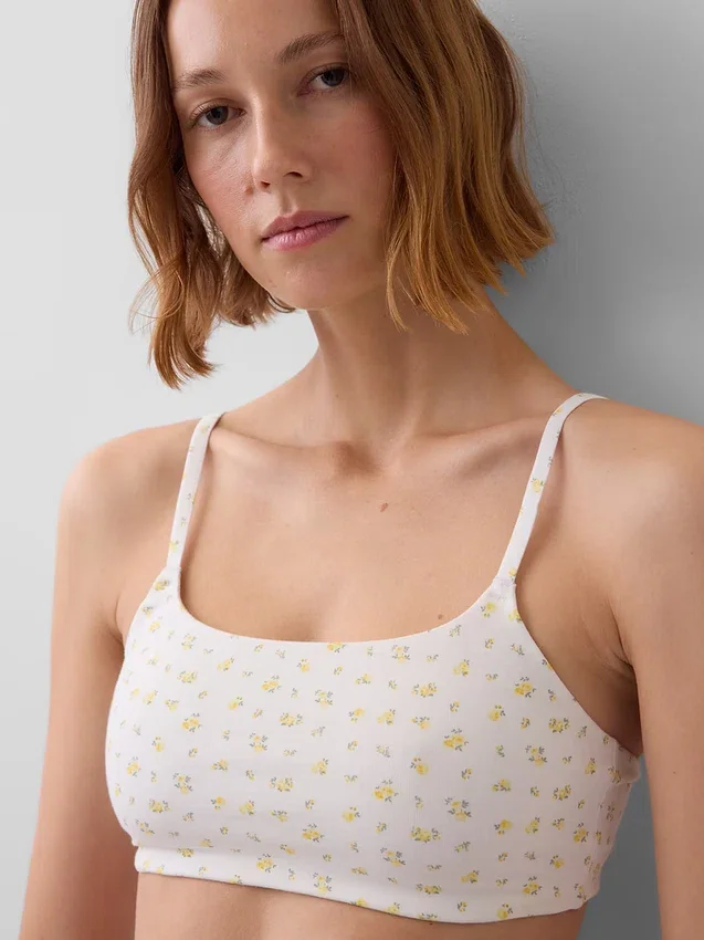 Bralette de algodón orgánico elástico