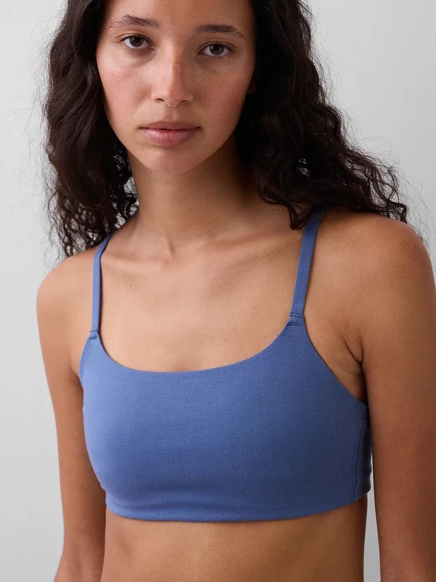 Bralette de algodón orgánico elástico