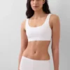 Bralette de algodón orgánico elástico con el Gap Logo