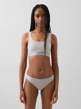 Bralette de algodón orgánico elástico con el Gap Logo