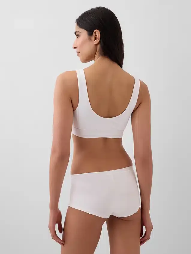 Bralette de algodón orgánico elástico con el Gap Logo