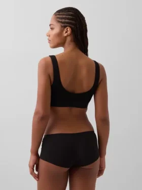 Bralette de algodón orgánico elástico con el Gap Logo