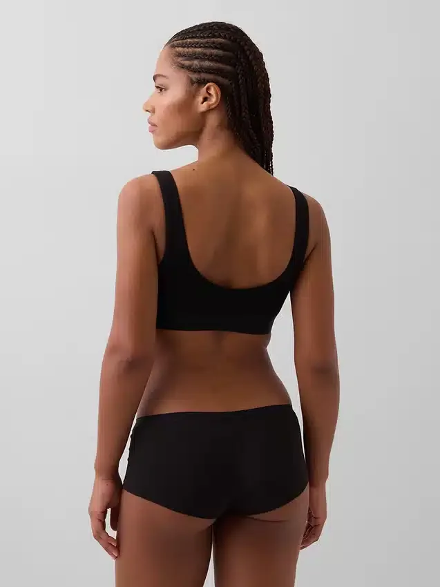 Bralette de algodón orgánico elástico con el Gap Logo