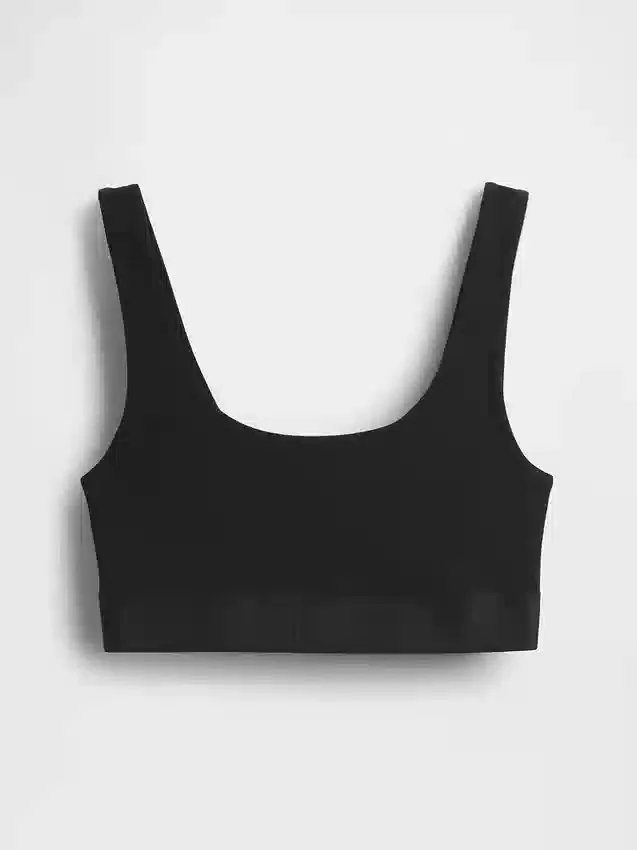 Bralette de algodón orgánico elástico con el Gap Logo