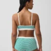 Bralette triangular sin costuras con tejido acanalado