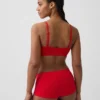 Bralette triangular sin costuras con tejido acanalado