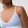 Bralette triangular sin costuras con tejido acanalado
