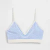 Bralette triangular sin costuras con tejido acanalado