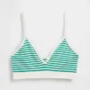 Bralette triangular sin costuras con tejido acanalado