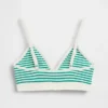 Bralette triangular sin costuras con tejido acanalado