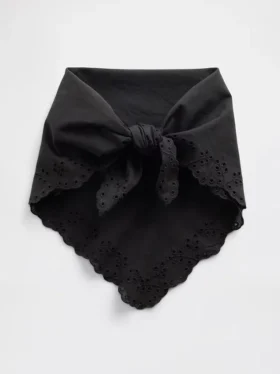 Bufanda tipo bandana con ojales, 100 % algodón