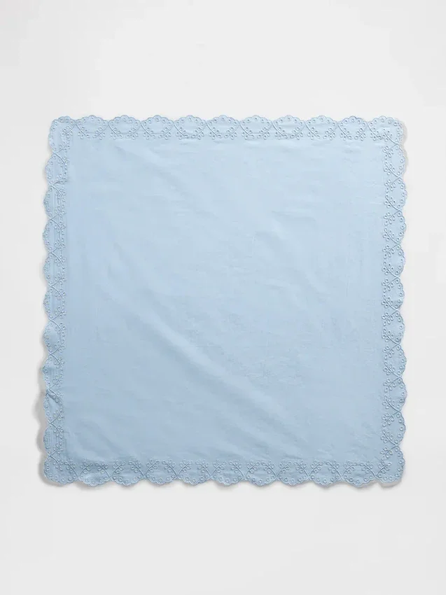 Bufanda tipo bandana con ojales, 100 % algodón