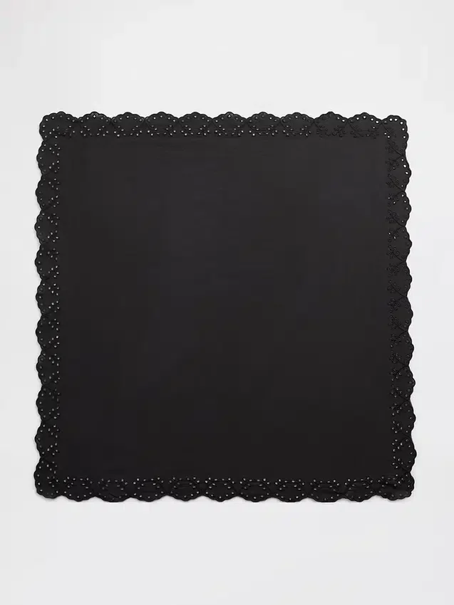 Bufanda tipo bandana con ojales, 100 % algodón