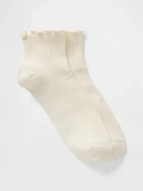 Calcetines acanalados con volantes