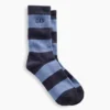 Calcetines cortos con logotipo y rayas de rugby